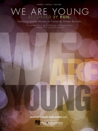 We Are Young Piano, Vocal and Guitar Blatt