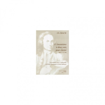 15 inventions a 2 voic pour clavier BWV772-786 pour 2 violoncelles