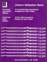 15 zweistimmige Inventionen f�r 2 Fl�ten Spielpartitur