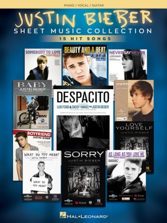 Justin Bieber: Sheet Music Collection songbook piano/vocal/guitar
