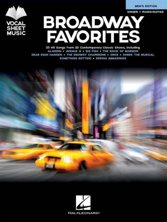 Broadway Favorites - Men's Edition for male voice, piano and guitar Songbook
