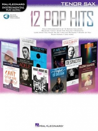 12 Pop Hits (+audio online): for tenor saxophone