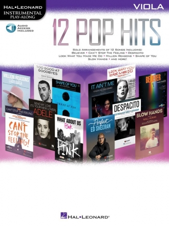 12 Pop Hits (+audio online): for viola