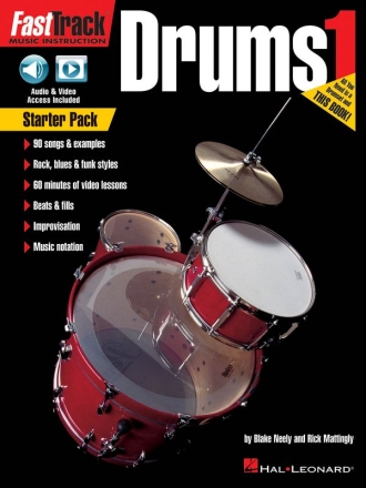 Blake Neely_Rick Mattingly, FastTrack Drum Method Starter Pack Schlagzeug Buch + Online-Audio