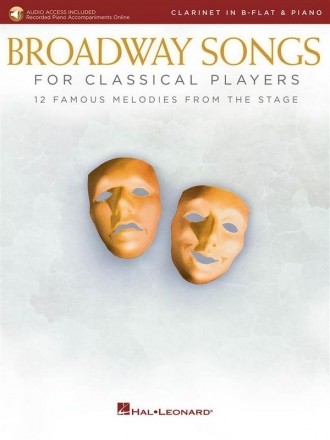 Broadway Songs (+Online Audio) for clarinet and piano