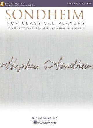 Stephen Sondheim, Sondheim For Classical Players - Violin Violine und Klavier Buch + Einzelstimme + Online-Audio