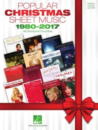 Popular Christmas Sheet Music - 1980-2017 for piano, vocal and guitar Songbook