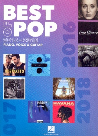 Best of Pop 2016-2018 songbook piano/vocal/guitar