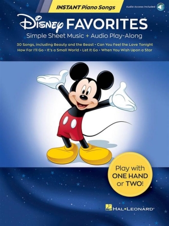 Disney Favorites - Instant Piano Songs Klavier Buch + Online-Audio