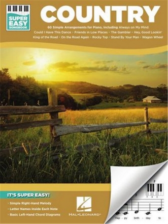 Country - Super Easy Songbook for piano or keyboard