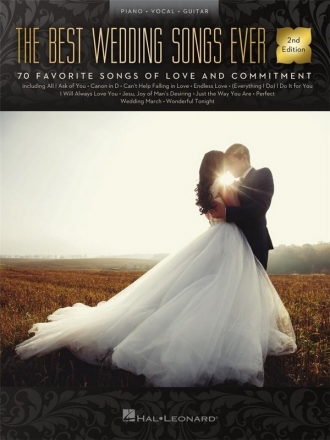 The Best Wedding Songs Ever - 2nd Edition for piano/vocal/guitar Songbook