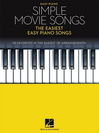 Simple Movie Songs for easy piano Songbook