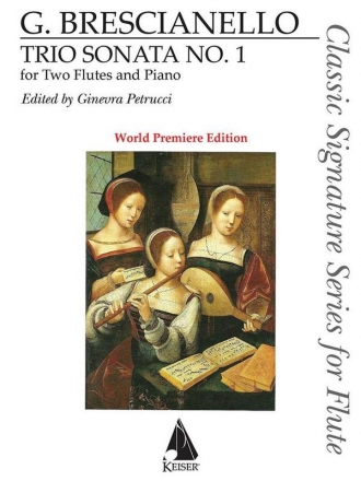 Giuseppe Antonio Brescianello, Trio Sonata No. 1 for Two Flutes & Bass 2 Flutes and Piano Partitur + Stimmen