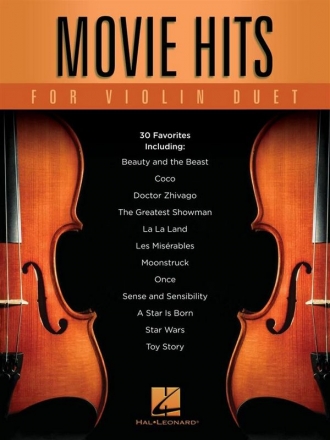 Movie Hits for Violin Duet for 2 violins