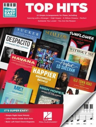 Top Hits - Super Easy Songbook for easy piano Songbook (big notes)