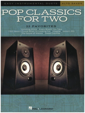 Pop Classics For Two for 2 alto saxophones score