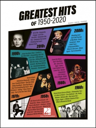 Greatest Hits of 1950-2020 songbook piano/vocal/guitar