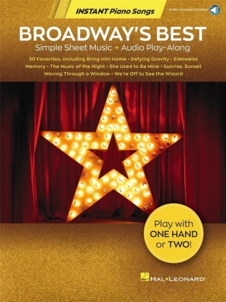 Broadway's Best (+Online Audio) for piano one or two hands (easy)