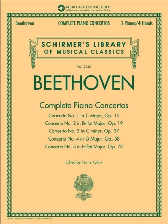Complete Piano Concertos (+Online-Audio) for 2 pianos 4 hands