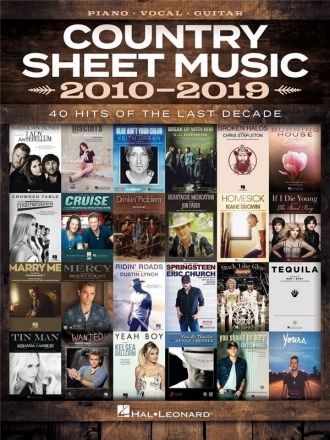 Country Sheet Music 2010-2019 Klavier, Gesang und Gitarre