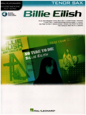 Billie Eilish (+Online Audio) for tenor saxophone