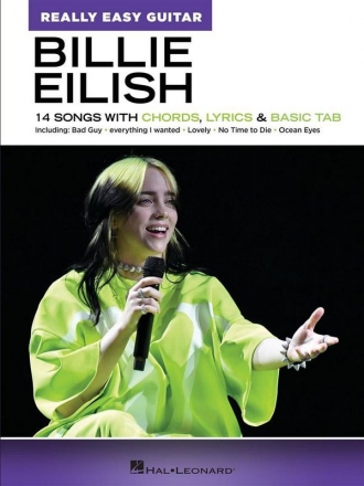 Billie Eilish for really easy guitar/tab (+lyrics)