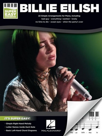 Billie Eilish - Super Easy Songbook for piano Songbook