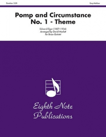 Pomp and Circumstance no.1 for 2 trumpets, horn, trombone and tuba score and parts