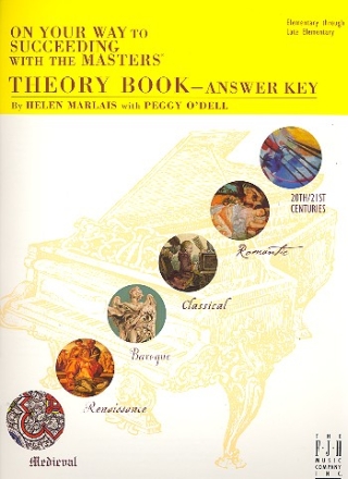 On your Way to Succeeding with the Masters - Theory Book Answer Key for piano