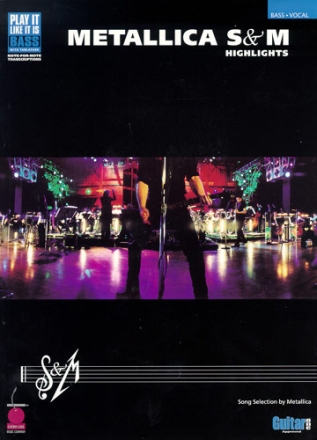 METALLICA: S AND M HIGHLIGHTS SONGBOOK BASS/TAB/VOCAL