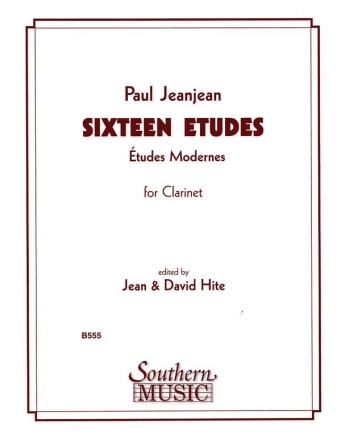 Paul Jeanjean Sixteen (16) Etudes Clarinet Buch