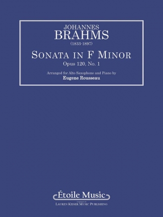 Sonata in F Minor op.120 no.1 for alto saxophone and piano