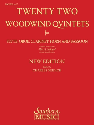 Twenty-Two (22) Woodwind Quintets Horn Stimme
