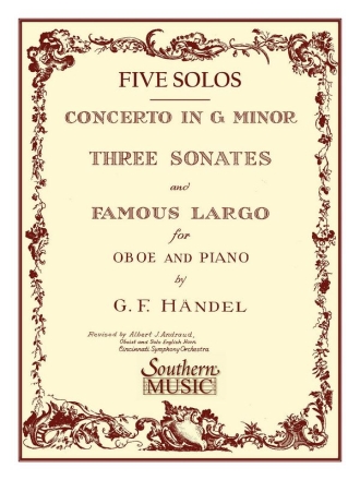 Georg Friedrich Hndel Three Sonates & Famous Largo (Concerto G Mino Oboe Buch