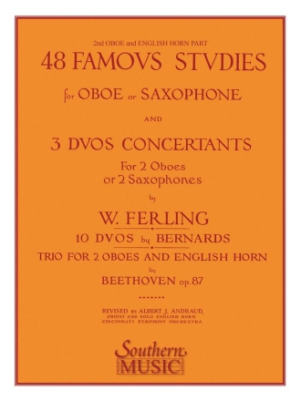 3 Duos concertants and Trio op.87 for 2 oboes/saxophones (2 oboes and Engl. horn) score and parts