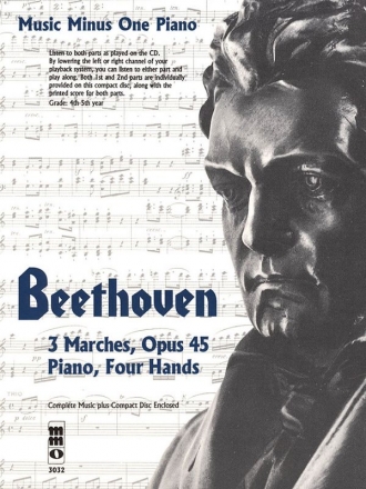 Ludwig van Beethoven, 3 Marches, Opus 45 Piano 4 Hands Buch + CD