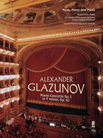 Alexander Glazunov, Concerto No. 1 in F Minor, Op. 92 Klavier Buch + 2 CDs