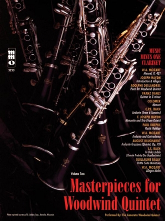 Masterpieces for Woodwind Quintet - Volume 2 Woodwind Quintet Buch + CD