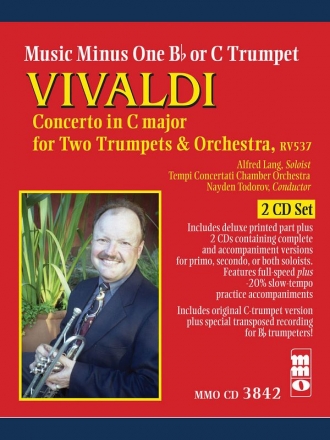 Antonio Vivaldi, Concerto for Two Trumpets 2 Trumpets Buch + 2 CDs
