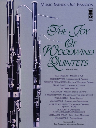 The Joy of Woodwind Quintets - Volume Two Fagott Buch + CD