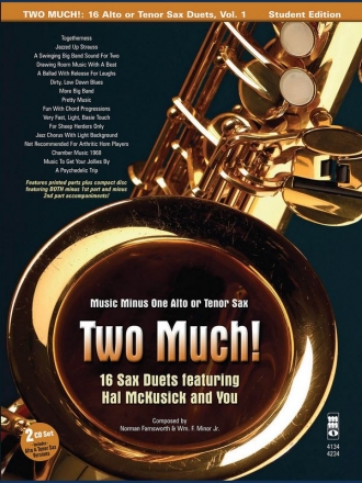 Hal McCusick, Two Much! 16 Duets for Saxophone 2 Saxophone Buch + CD