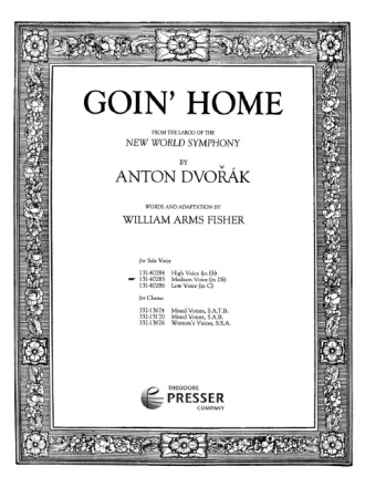 Antonin Dvorak Goin' Home Gesang und Klavier Vokalpartitur