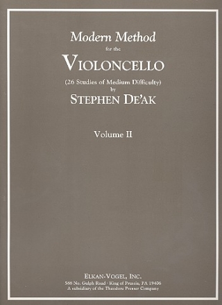 Modern Method for the violoncello vol.2 26 studies of medium difficulty