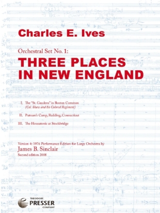Charles Ives Orchestral Set No. 1: Three Places In New England groes Orchester Studienpartitur