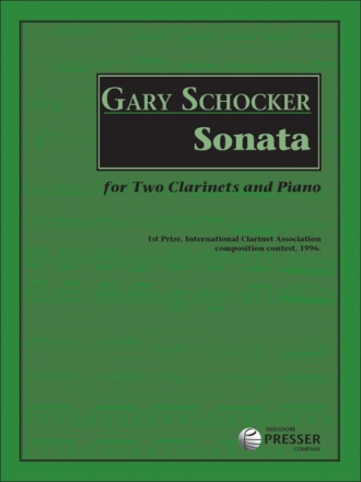 Gary Schocker Sonata 2 Klarinetten und Klavier Partitur und Stimmen