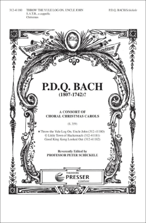 P. D. Q. Bach Throw The Yule Log On, Uncle John Chor Chorpartitur