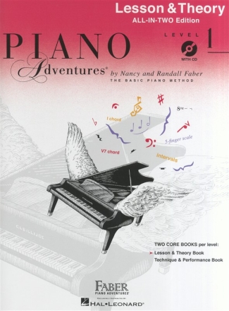 Nancy Faber_Randall Faber, Piano Adventures All-In-Two Level 1 Klavier Buch + CD