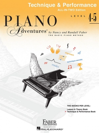 Piano Adventures Level 4-5 Technique & Performance for piano Book and Online-Audio