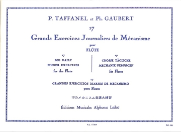 17 Grands Exercices Journaliers de M�canisme pour fl�te (fr/dt/en/jap/sp)