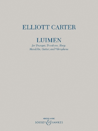 Carter, Elliott, Luimen fr Trompete, Posaune, Harfe, Mandoline, Gitarre und Vibraphon Partitur